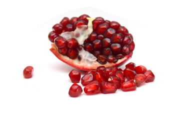 pomegranate isolated on the white background 