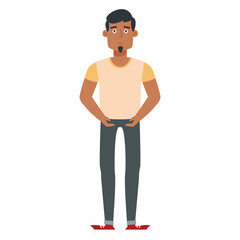 Fototapeta premium Isolated yellow small motorcycle delivery fast icon- Vector