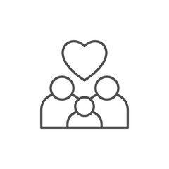 Family and love line outline icon