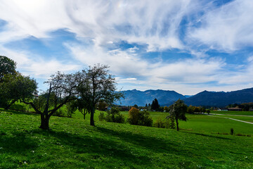 Fototapeta na wymiar Beautiful landscape in bavaria