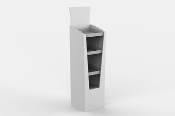 Display stand, retail display stand for product , display stands isolated on white background. 3d illustration