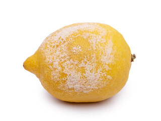 Rotten lemon with mold