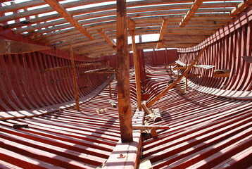 Construction coque bateau bois Essaouira - MAROC
