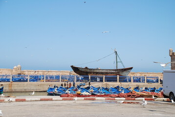 Fototapeta na wymiar Port Essaouira - MAROC