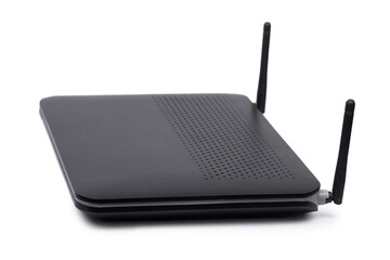 Fototapeta premium Black wi-fi router