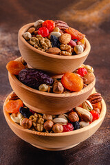 Snack of Nuts and Dried Fruit.