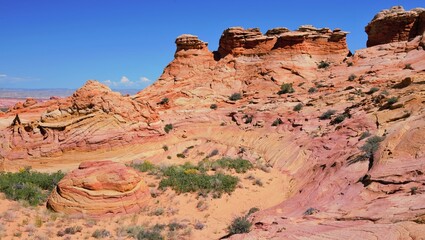 Colorful rock formations at Coyote Buttes South near Kanab