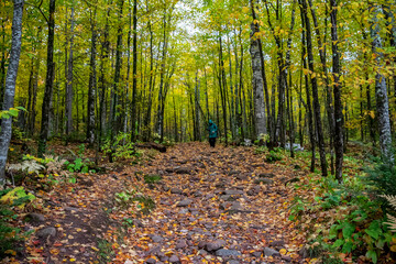 Fall Hiking in the Upper Pennisula Michigan.
