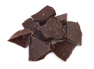 Pieces of dark chocolate