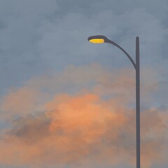 street lamp in the city