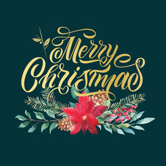 Christmas cards created in watercolor. Watercolor Christmas compositions can be used in greeting cards, advertising banners, gift packaging.