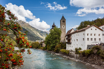 susch switzerland town, europe
