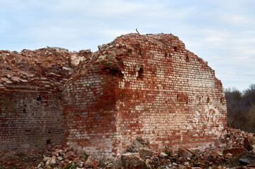 Strong walls that remained from the factory