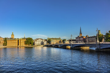 Fototapeta premium Picturesque views of the Riddarfjarden (