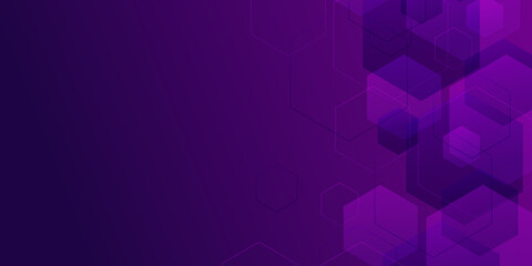 Modern future purple abstract game background with hexagon shape element. Vector illustration design for business presentation, banner, cover, web, flyer, card, poster, game, texture, slide, magazine