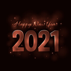 Happy New 2021 Year background with sparkles.