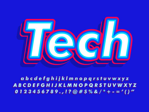 Futuristic Neon Tech Text Effect