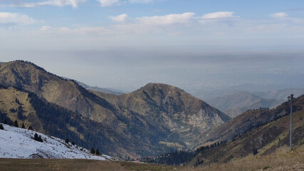 Shymbulak Ski Resort. Snow Mountains. Almaty. Ile-Alatau National Park. Kazakhstan