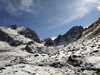 Shymbulak Ski Resort. Snow Mountains. Almaty. Ile-Alatau National Park. Kazakhstan