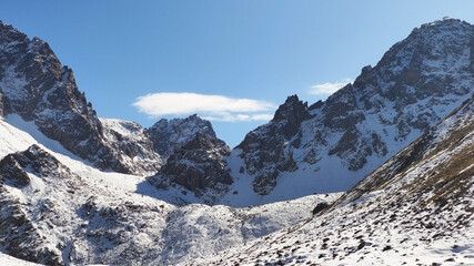 Shymbulak Ski Resort. Snow Mountains. Almaty. Ile-Alatau National Park. Kazakhstan