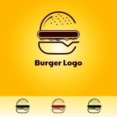 Burger Logo- Food burger logo burger design food logo vector 