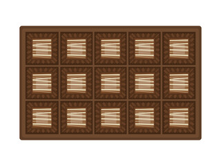 箱に入ったチョコレートスイーツのイラスト