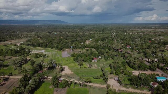 Ancient Ceramic Station, Cloudy and Village Lanscape views, Run Ta Eek, Siem Reap, Cambodia