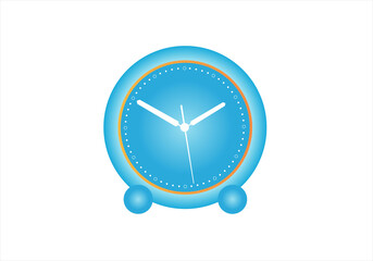 Clock icons in colorful, blue color watch Time icon. Vector