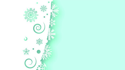Abstract White Snowflake Paper Cut Christmas Happy New Year Winter Shadow Vector Design Style
