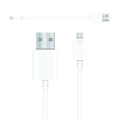 Usb micro cable vector illustration