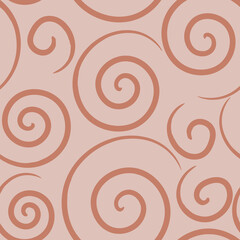 Seamless pattern with spiral sircles. Vector background. 