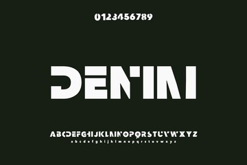 alphabet font, typography vector,  letters and numbers white and black style