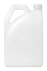 white big plastic canister isolated
