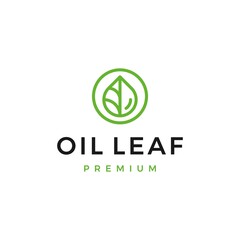 Oil and leaf logo