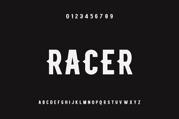 alphabet font, typography vector, letters and numbers white and black style