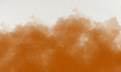 russet watercolor background on white canvas