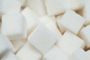 close-up sugar cubes