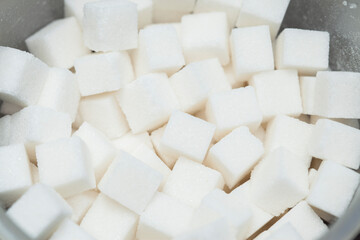close-up sugar cubes