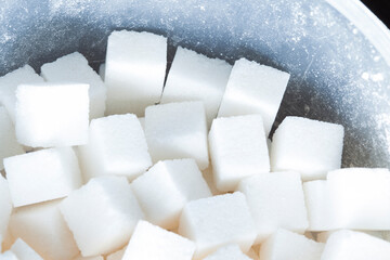 close-up sugar cubes