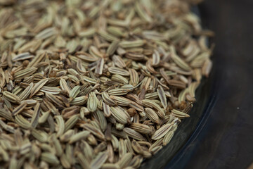Close-up anise background, low depth of field.