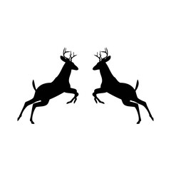 logo deer icon vector