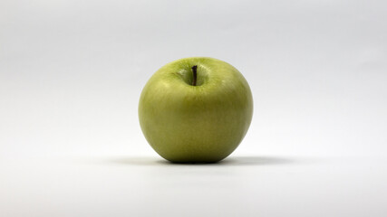 Green Apple, Organic, Natural and White Background