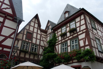 Timbered house in Bacharach, Germany. Traditional german architecture.