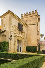Fototapeta na wymiar Gate in Alcazar of Seville, Spain