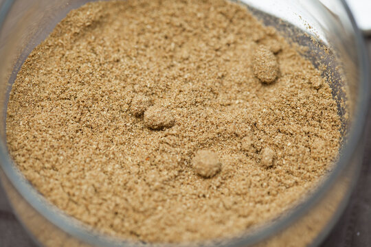 Close up cumin spice background.
