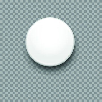 Blank white badge 