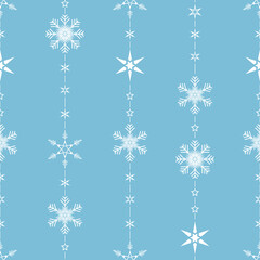 Christmas wrapping paper seamless pattern with snowflakes