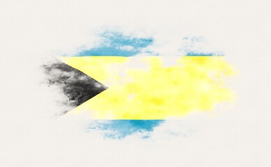 Painted national flag of the Bahamas.