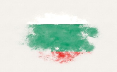 Painted national flag of Bulgaria.