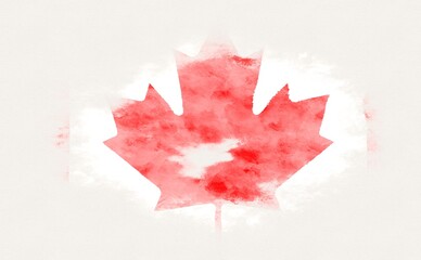 Painted national flag of Canada.